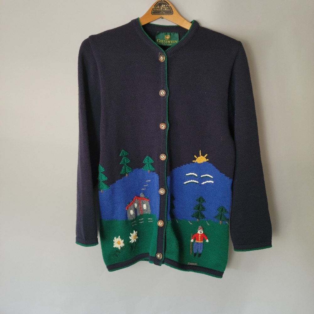 Vintage Giesswein Embroidered Austrian Sweater. - Picture 1 of 10